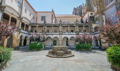 Fototapeta na wymiar Cloister in Convento de Cristo, Tomar, Portugal 