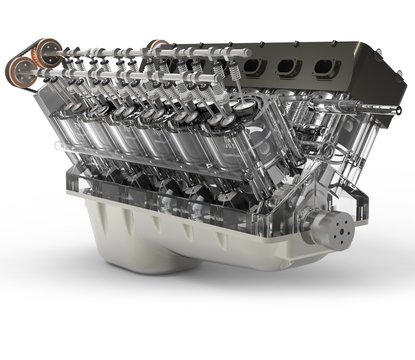 3d generic automotive engine assembly