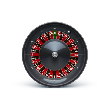roulette isolated on white realistic casino object