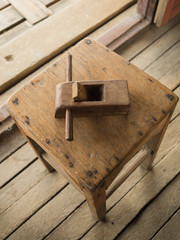A small asian old plane for wood working