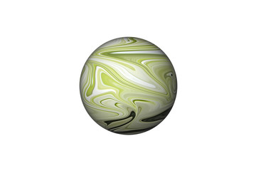 3D sphere round ball natural colors
