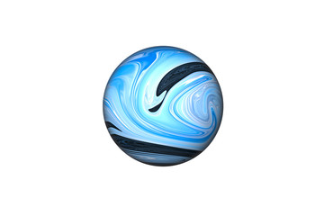 3D sphere round ball blue colors planet fantasy