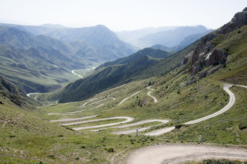 Winding Road in Mountains