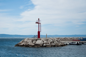 Fototapeta na wymiar croatian harbour tucepi dalmatia sea
