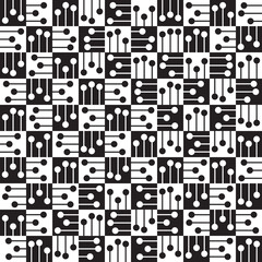Abstract monochrome seamless pattern