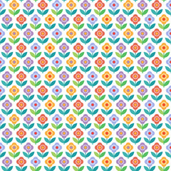 Seamless background with flowers