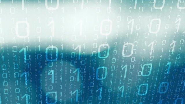 Cybersecurity hacking binary code soft light background