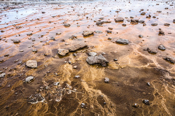 Valley of Geysers. Geothermal area in Iceland
