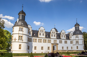 Fototapeta na wymiar Front of the baroque castle Neuhaus in Paderborn