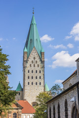 Fototapeta na wymiar Tower of the Dom church of Paderborn