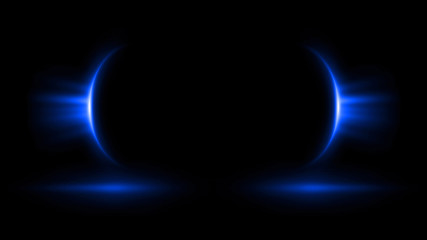 Background empty wall with light frame. Space for your text and picture. Blank trade show booth