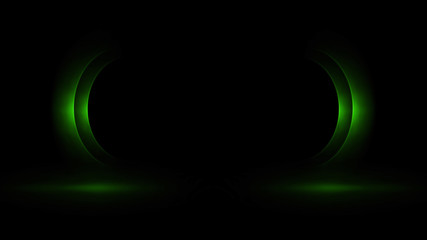 Background empty wall with light frame. Space for your text and picture. Blank trade show booth