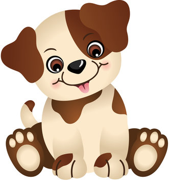 recommend clip art: Cute dog sitting
                    