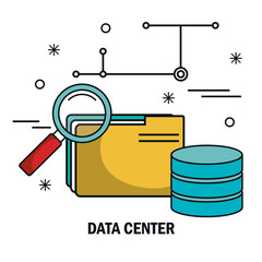 file archive search data server isolated vector illustration eps 10