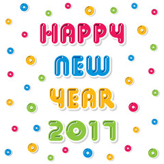 happy new year 2017 design
