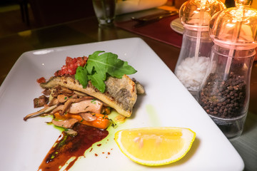 Snow Fish with lemon  Sauce