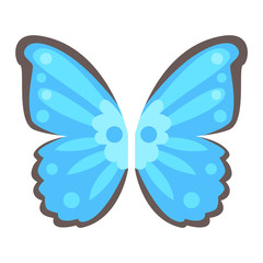 Butterfly wings isolated vector illustration