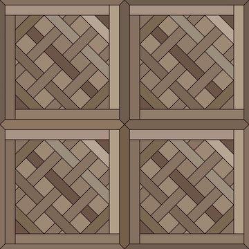 Seamless Hardwood Floor Pattern - France Versailles Style Illustration