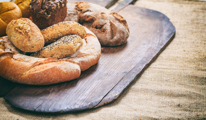 Variety of fresh baked breads