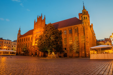 Plakat Torun, Poland: old town, city hall.