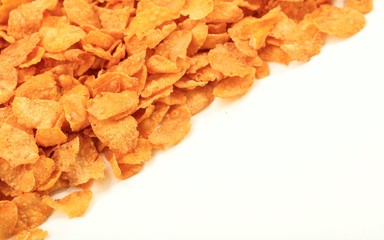 Corn flakes background with copy space