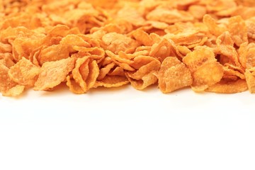 Corn flakes background with copy space