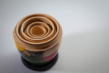 half toy in toy on white backgrounds