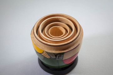 brown leather case on isolated background