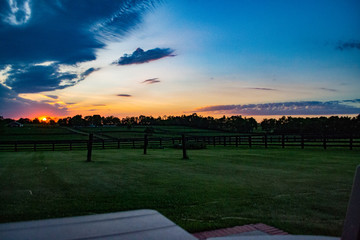 Farm at Sunset