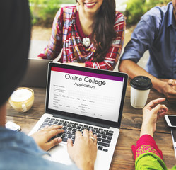 Online College Application Form Concept