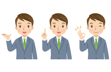 ビジネスマン　男性　ポーズ