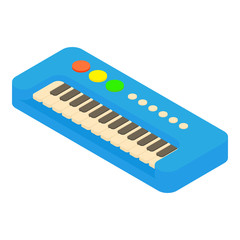 Synthesizer toy icon in cartoon style isolated on white background vector illustration