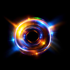 Abstract ring background with luminous swirling backdrop. Glowing spiral. The energy flow tunnel.
Shine round frame with light circles light effect. Glowing cover. Space for your message.