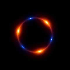 Abstract ring background with luminous swirling backdrop. Glowing spiral. The energy flow tunnel.
Shine round frame with light circles light effect. Glowing cover. Space for your message.