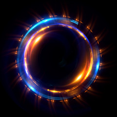 Abstract ring background with luminous swirling backdrop. Glowing spiral. The energy flow tunnel.
Shine round frame with light circles light effect. Glowing cover. Space for your message.