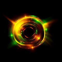 Abstract ring background with luminous swirling backdrop. Glowing spiral. The energy flow tunnel.
Shine round frame with light circles light effect. Glowing cover. Space for your message.
