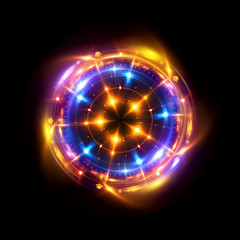 Abstract ring background with luminous swirling backdrop. Glowing spiral. The energy flow tunnel.
Shine round frame with light circles light effect. Glowing cover. Space for your message.