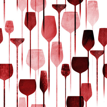 Party drinks textured seamless pattern