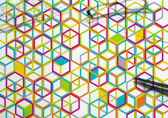Colorful geometric backdrop