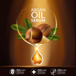 argan oil Serum and Background Concept Skin Care Cosmetic