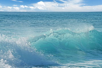 Naklejka na ściany i meble Ocean waves and foam details abstract background