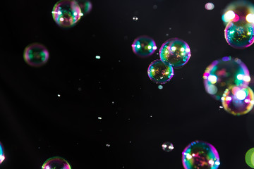 Blur bokeh soap bubbles