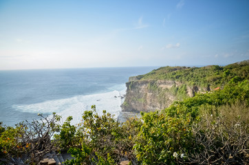 landscape view of Balinese sea temple