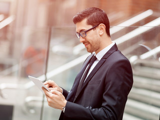 Portrait of handsome businessman outdoor