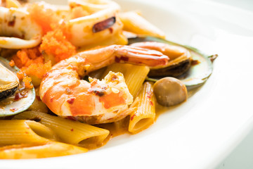 Penne seafood tom yum pasta