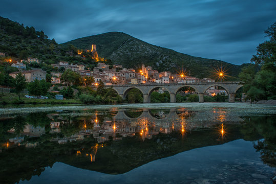 Roquebrun at Dusk