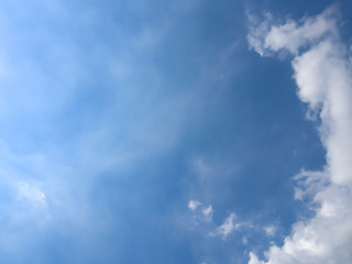 Blue sky and cloud with sunlight