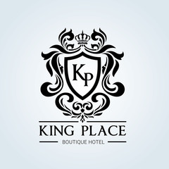 Hotel and luxury logo template. Royal and king logo design template.
