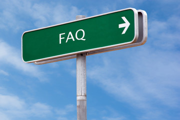 Fototapeta premium Schild 126 - FAQ