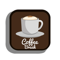 coffee break cup plate graphic vector illustration eps10